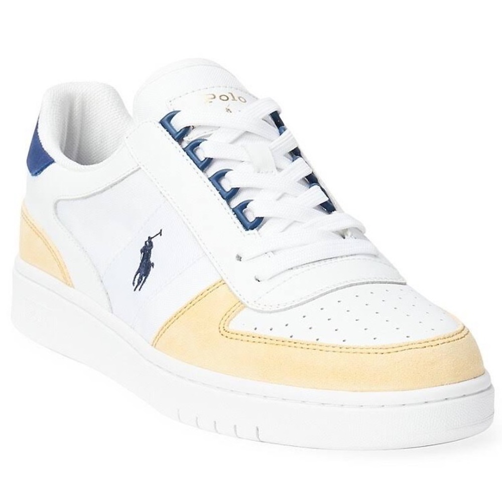 EUC Mens Polo Ralph Lauren Court PP Leather Sneakers